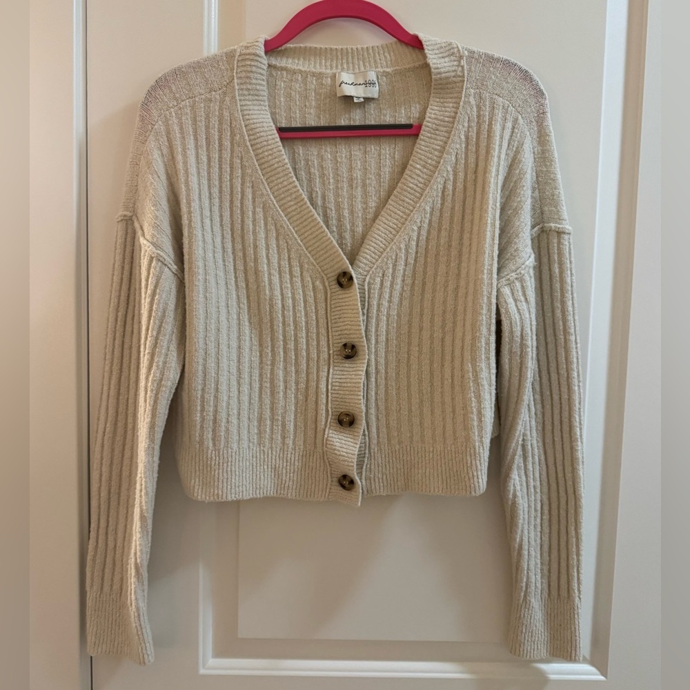 Cream Button-Up Sweater - Picture 4 of 8